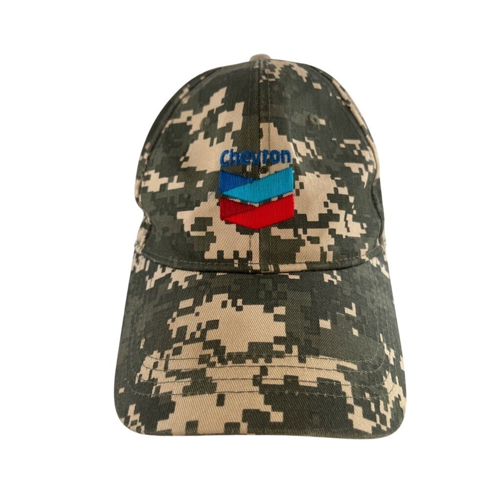 Chevron Camo Red Blue Logo Baseball Cap W/ Wy Central FMT On Back‎ Cap America